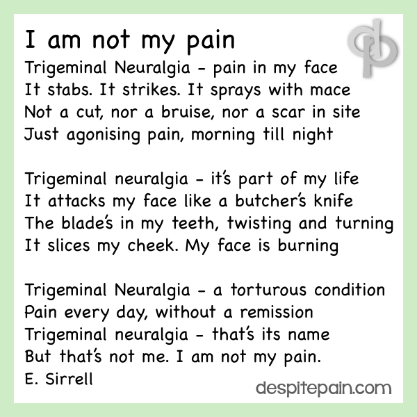 I am not my pain, poem, E. Sirrell, Despite Pain