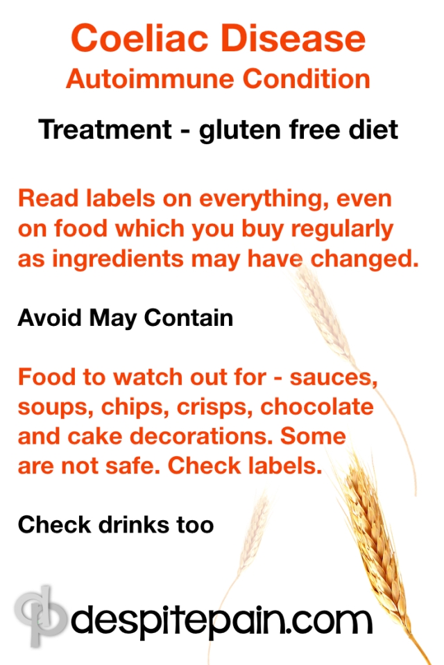 Coeliac disease, gluten free - Advice on label reading