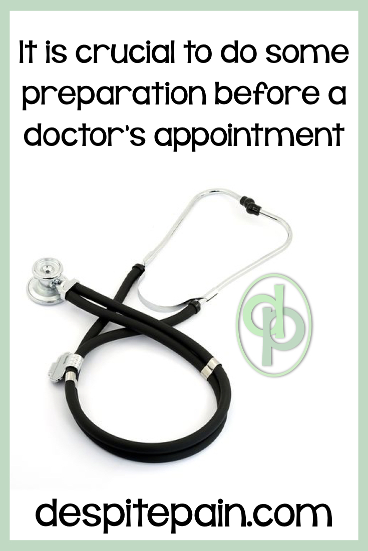 It is crucial to prepare well before a doctor's appointment so you can help them to really listen and understand.