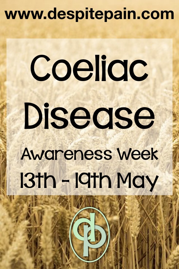 Coeliac disease awareness week 13th - 19th May. Gluten-free
